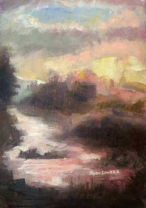 River, painting by Ryan Louder