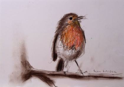 Robin Red Breast, painting by Ryan Louder
