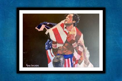 Rocky, painting by Ryan Louder