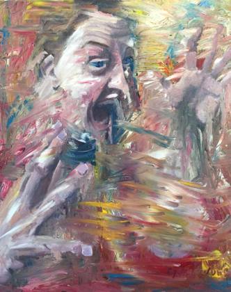 Rollercoaster, painting by Ryan Louder