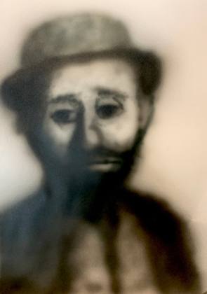Sad Clown, painting by Ryan Louder