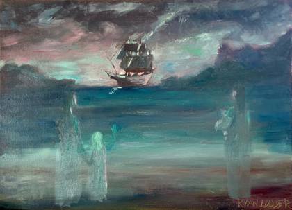 Sail At Dawn, painting by Ryan Louder