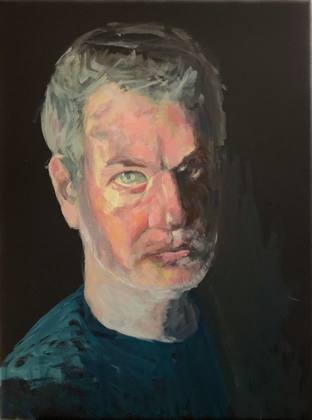 Self Portrait In Acrylic, painting by Ryan Louder