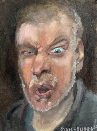Self Portrait Study In Oil, painting by Ryan Louder