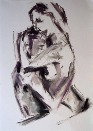 Sketch Of A Couple 9x12, painting by Ryan Louder