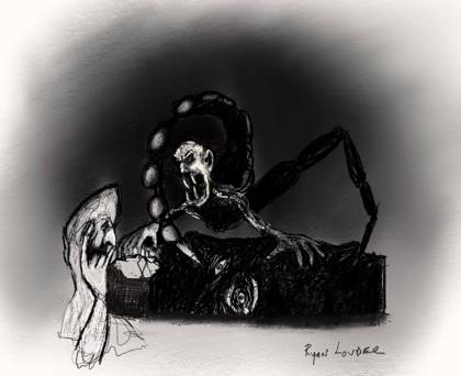 Sleep Paralysis, painting by Ryan Louder