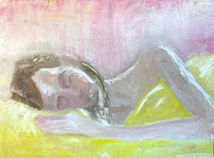 Sleeping, painting by Ryan Louder