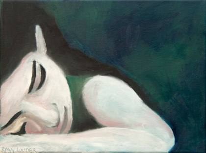 Sleeping Girl, painting by Ryan Louder