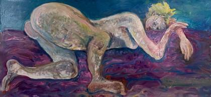 Sleeping Model, painting by Ryan Louder