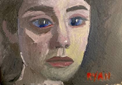 Small Portrait Of A Woman Study 5x4, painting by Ryan Louder