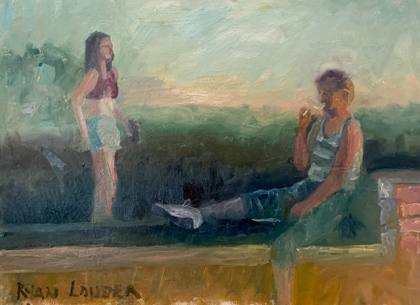 Smoking Weed On A Summers Day, painting by Ryan Louder