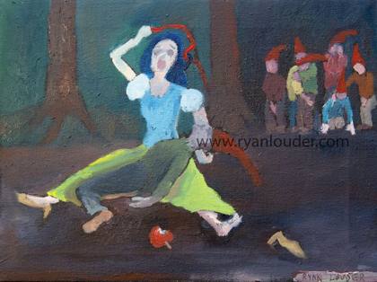 Snow White and the Dead Dwarf, painting by Ryan Louder