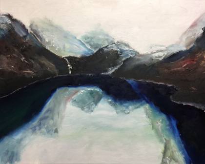 Snowy Landscape, painting by Ryan Louder