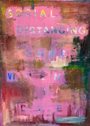 Social Distancing, painting by Ryan Louder