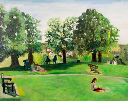 Springtime In A Park 16x20, painting by Ryan Louder