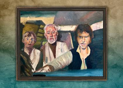 Star Wars Series - That Is No Moon, painting by Ryan Louder