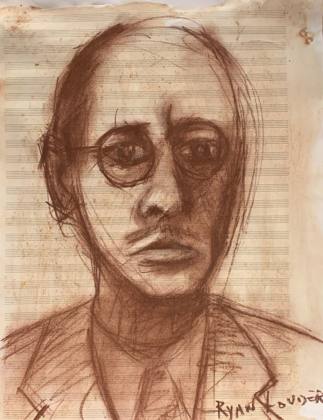 Stravinsky, painting by Ryan Louder