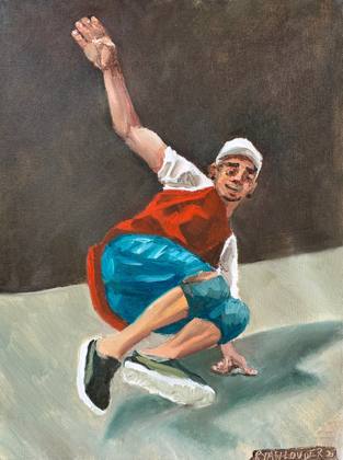 Street Dancer, painting by Ryan Louder