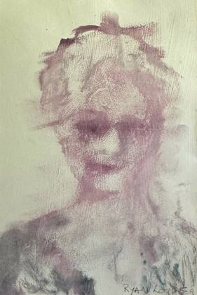 Study of a Woman’s Face, painting by Ryan Louder