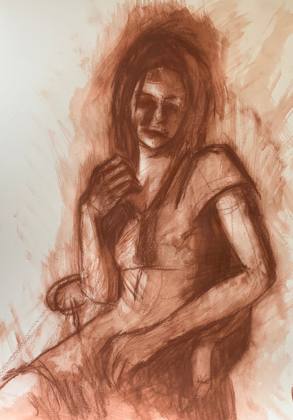 Study of Katrina 2, painting by Ryan Louder