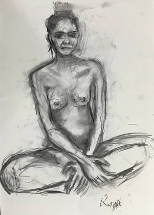 Study of Sandra 1, painting by Ryan Louder