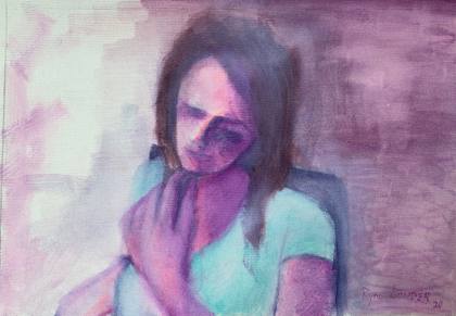 Study Of Woman, painting by Ryan Louder