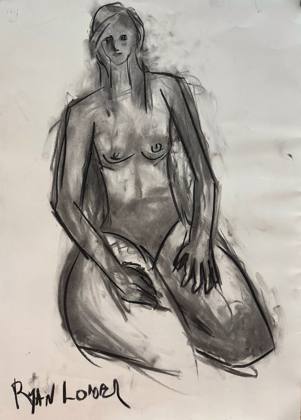 Study of Zomer 1, painting by Ryan Louder