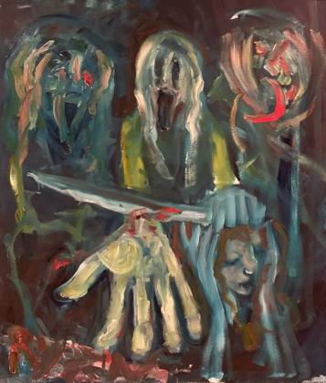 Suicidal Control, painting by Ryan Louder