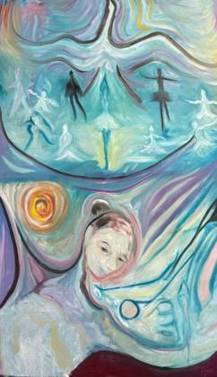 Swan Lake, painting by Ryan Louder