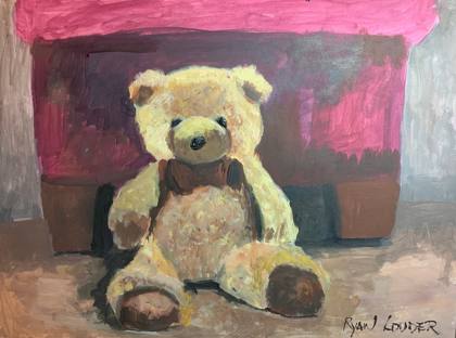 Teddy Bear, painting by Ryan Louder