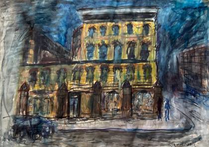 The Albert Pub in London Victoria, painting by Ryan Louder