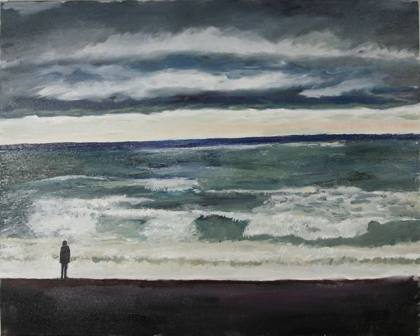 The Beach, painting by Ryan Louder
