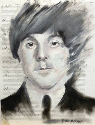 The Beetles - Paul Mcartney, painting by Ryan Louder