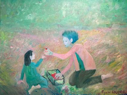 The Best Strawberry, painting by Ryan Louder