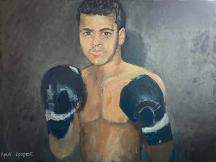 The Boxer, painting by Ryan Louder