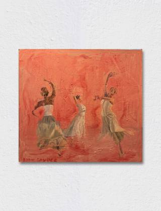 Three Dancers, painting by Ryan Louder