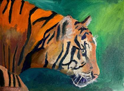 Tiger, painting by Ryan Louder