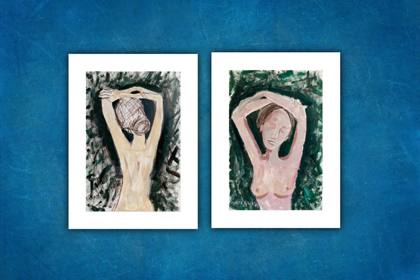 Two Figure Study’s 9x12, painting by Ryan Louder