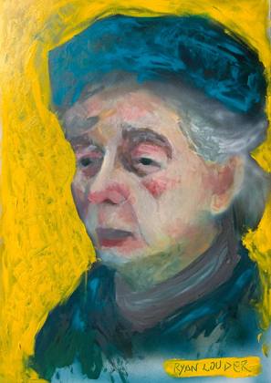 Ukrainian Grandmother, painting by Ryan Louder