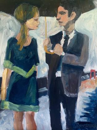 Under The Umbrella, painting by Ryan Louder
