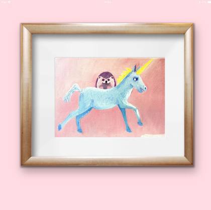 Unicorn, painting by Ryan Louder