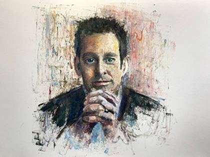 Waking Up With Sam Harris, painting by Ryan Louder