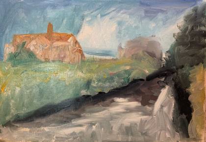 Walk Along The Canal, painting by Ryan Louder