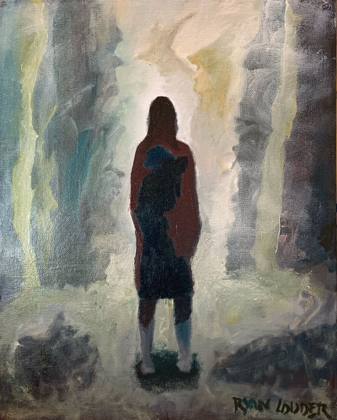 Walking In The Forest, painting by Ryan Louder