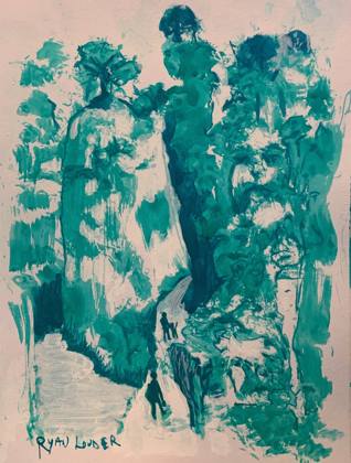 Walking In The Valley, painting by Ryan Louder