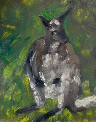 Wallaby, painting by Ryan Louder