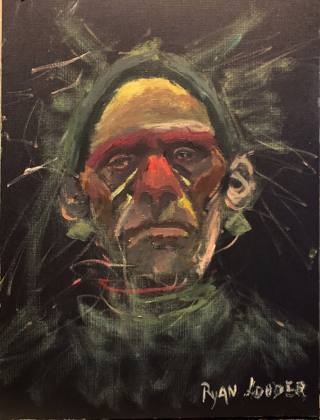 Warrior, painting by Ryan Louder