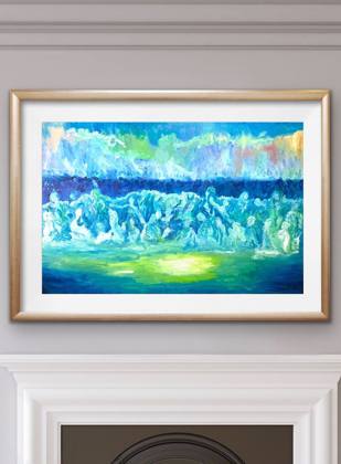 Waves, painting by Ryan Louder