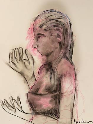 Weighing Up Decision, painting by Ryan Louder