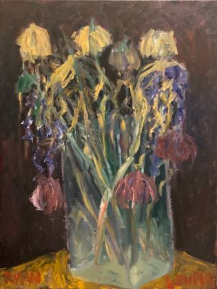 Wilted Flowers In A Vase, painting by Ryan Louder